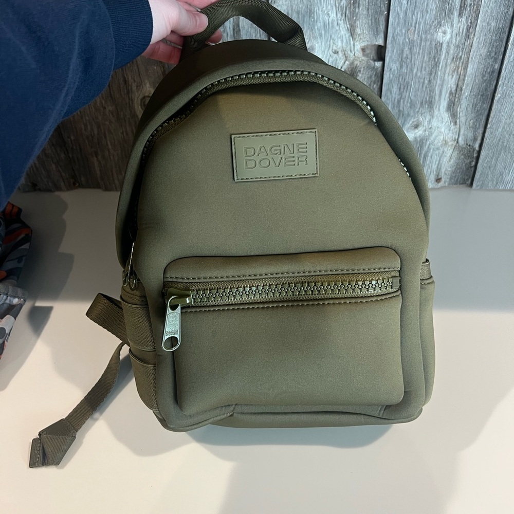 Dagne Dover small green backpack unisex men women good pre owned